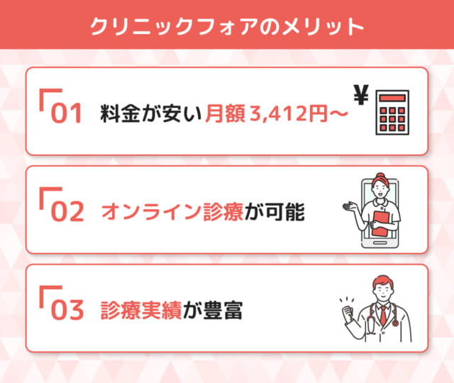 クリニックフォアのメリット