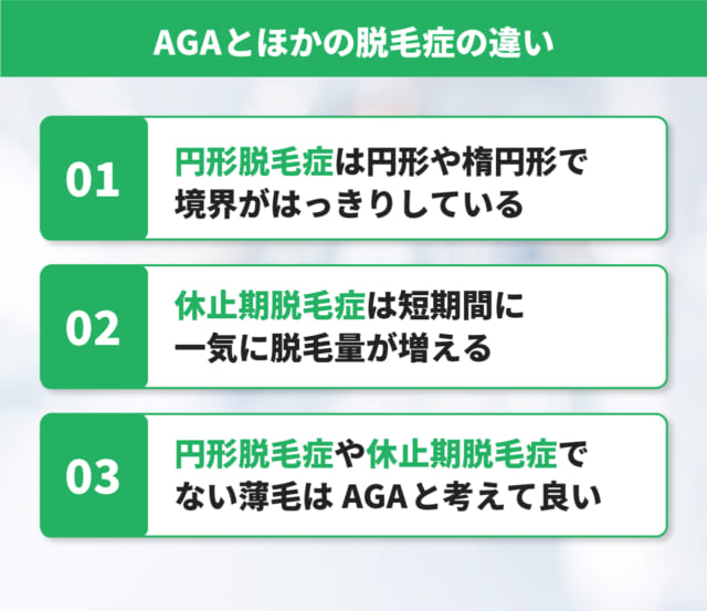 AGAとほかの脱毛症の違い