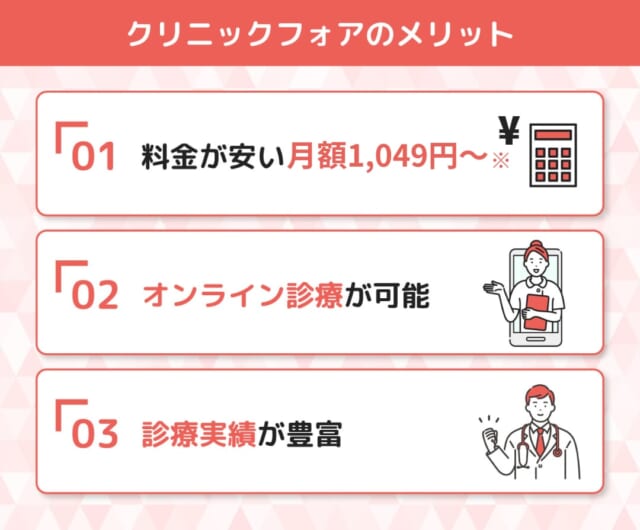 クリニックフォアのメリット