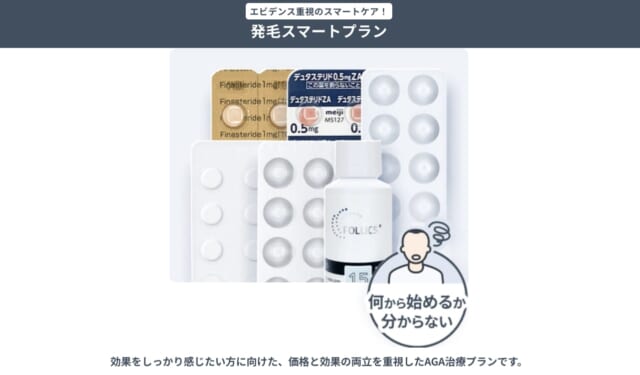 DMMオンラインクリニックのAGA治療「発毛スマートプラン」の治療薬イメージ