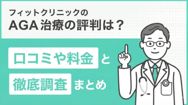 フィットクリニックのAGA治療の評判は?口コミや料金を徹底調査