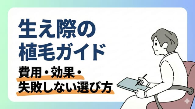 生え際の植毛ガイド|費用・効果・失敗しない選び方