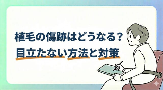 植毛の傷跡はどうなる?目立たない方法と対策