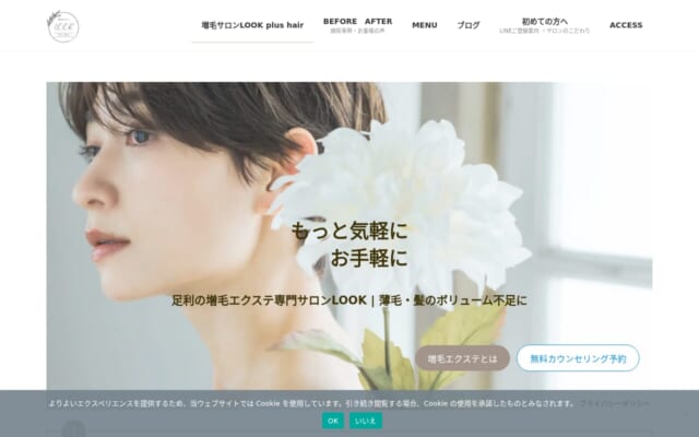 増毛エクステ専門サロン LOOK plus hair公式サイト