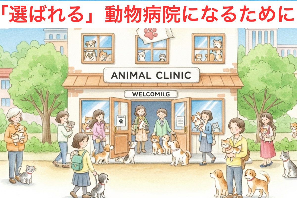 動物病院が繁盛している様子