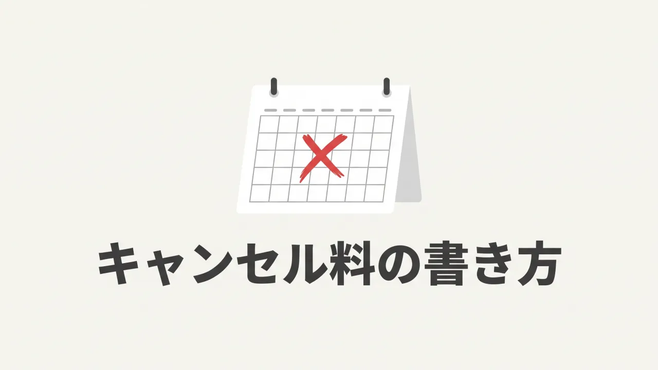 キャンセル料の書き方